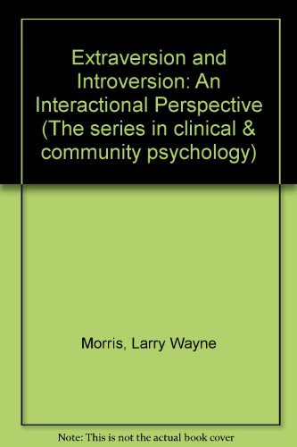 Extraversion and Introversion: An Interactional Perspective (Ellis Horwood Series in Analytical Chemistry)
