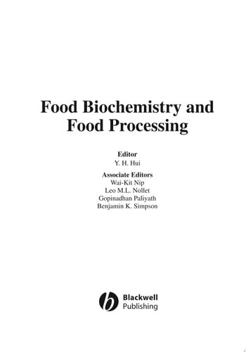 Food Biochemistry and Food Processing