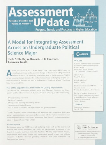 Assessment Update, Number 6, September-October 2009