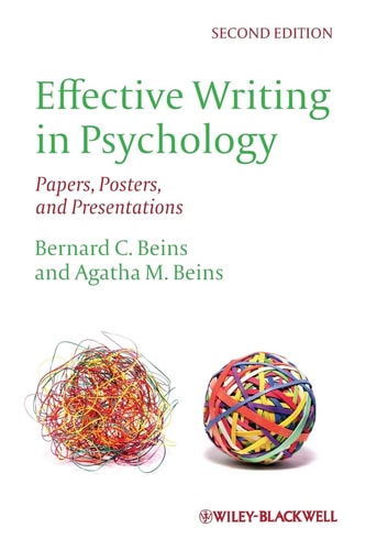 Effective Writing in Psychology Papers, Posters, and Presentations