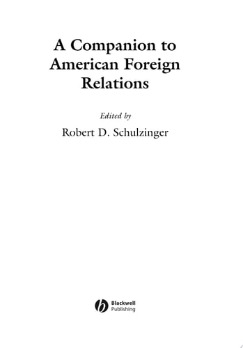 A Companion to American Foreign Relations
