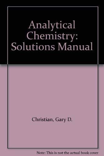 Analytical Chemistry Solutions Manual