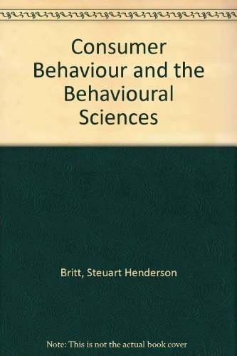 Consumer Behaviour and the Behavioural Sciences
