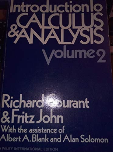 Introduction to Calculus and Analysis. 2