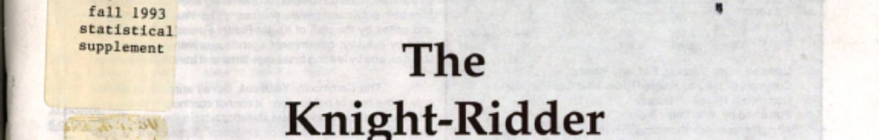 The Knight-Ridder CRB Commodity Yearbook 1993, 1993 Fall Supplement