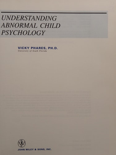 Understanding Abnormal Child Psychology