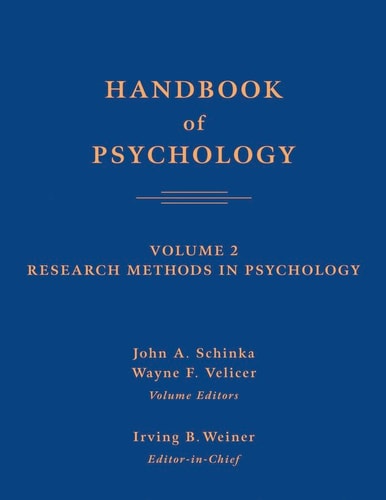 Handbook of Psychology, Research Methods in Psychology
