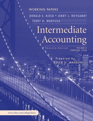Intermediate Accounting, Volume 2 Chapters 15-24