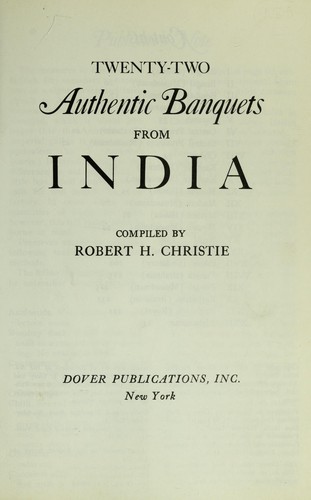 Twenty-two Banquets from India