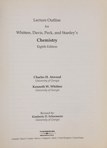 Lecture Outline-General Chemistry