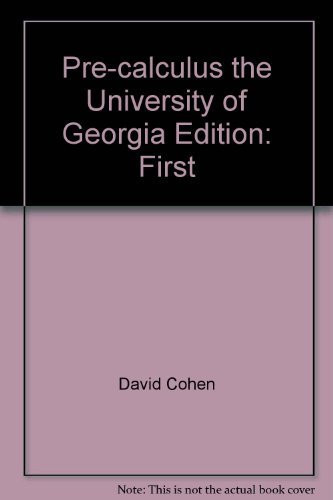 Pre-calculus the University of Georgia