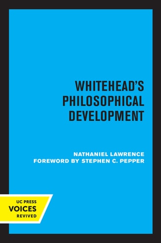 Whitehead's Philosophical Development