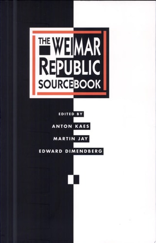 The Weimar Republic Sourcebook