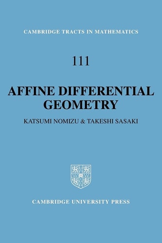Affine Differential Geometry Geometry of Affine Immersions