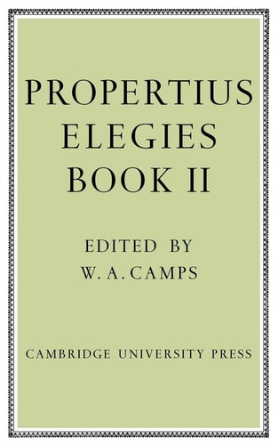 Propertius: Elegies Book II