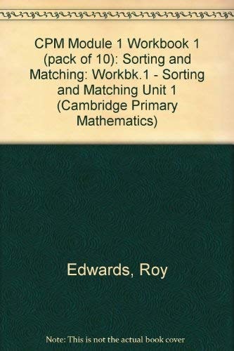 Cpm Module 1 Workbook 1 Sorting And Matching, Pack Of 10