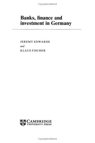 Banks, Finance and Investment in Germany