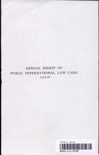 International Law Reports
