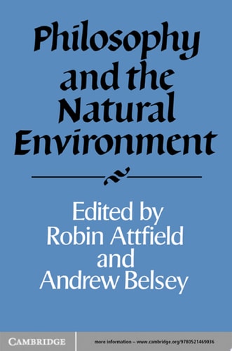 Philosophy and the Natural Environment