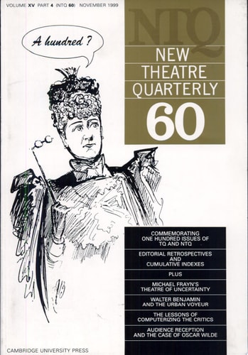 New Theatre Quarterly 60: Volume 15, Part 4