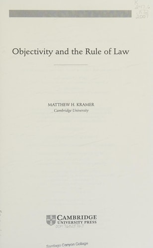 Objectivity and the Rule of Law