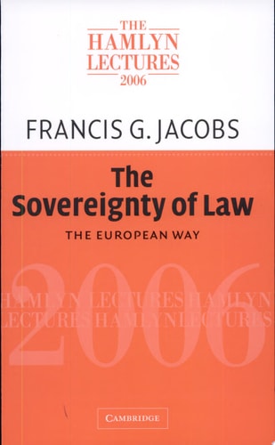The Sovereignty of Law The European Way