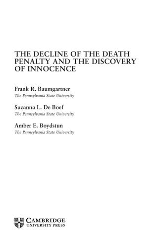 The Decline of the Death Penalty and the Discovery of Innocence