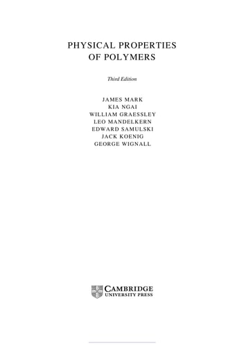 Physical Properties of Polymers
