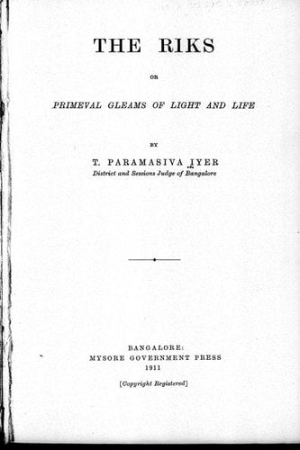 The Riks: or, Primeval gleams of light and life