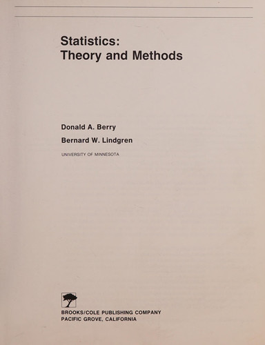 Statistics: Theory and Methods