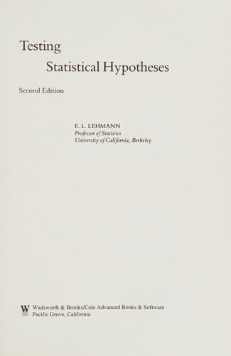 Testing Statistical Hypotheses