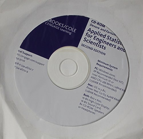 Book-Specific CD-ROM for Devore/Farnum’s Applied Statistics for Engineers and Scientists, 2nd