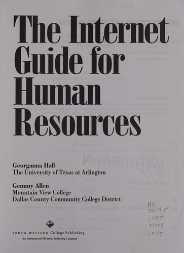 The Internet Guide for Human Resources