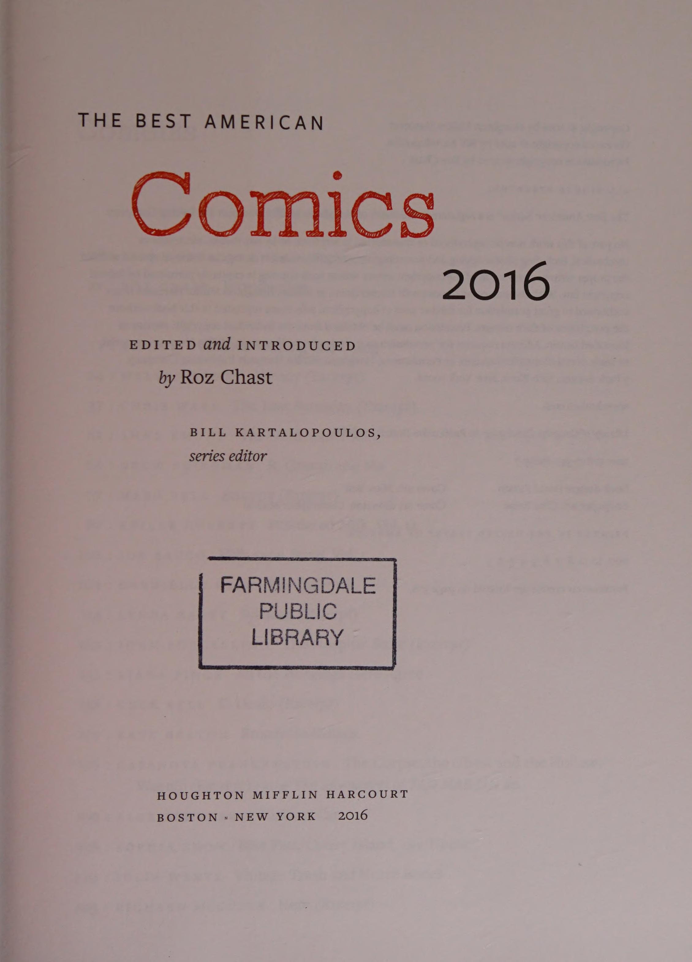 The Best American Comics 2016
