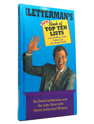 David Letterman's New Book of Top Ten Lists and Wedding Dress Patterns for the Husky Bride
