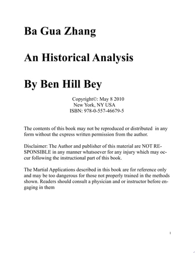 Ba Gua Zhang a Historical Analysis
