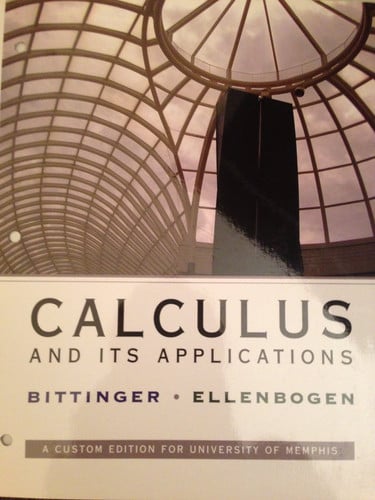Calculus and Its Applications (Custom Edition for University of Memphis