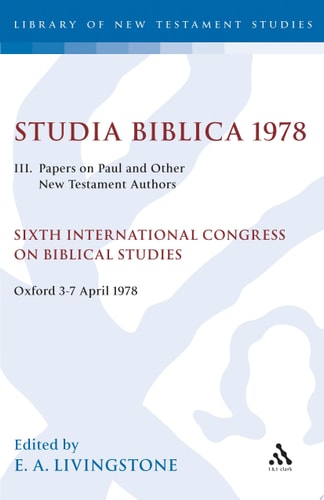 Studia Biblica 1978. III