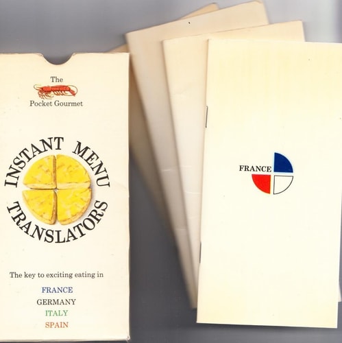 The Pocket Gourmet Instant Menu Translators The Key to Exciting Eating in France, Germany, Italy, Spain