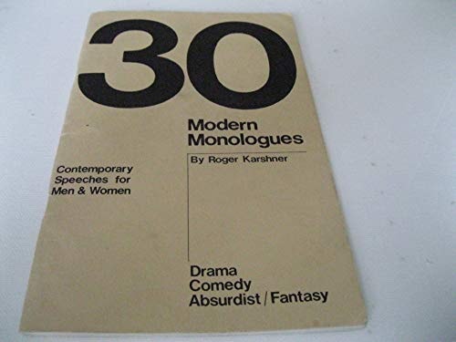Thirty Modern Monologues