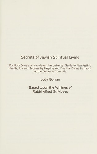 Secrets of Jewish Spiritual Living