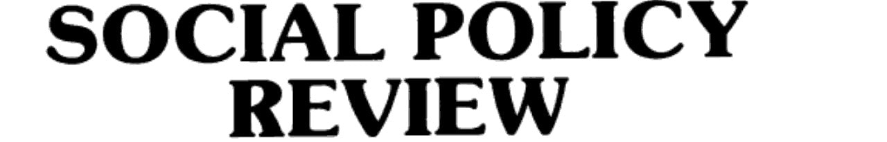 Social Policy Review 1988-9