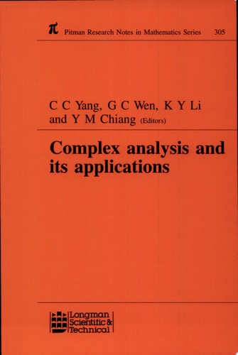 Complex Analysis and Its Applications