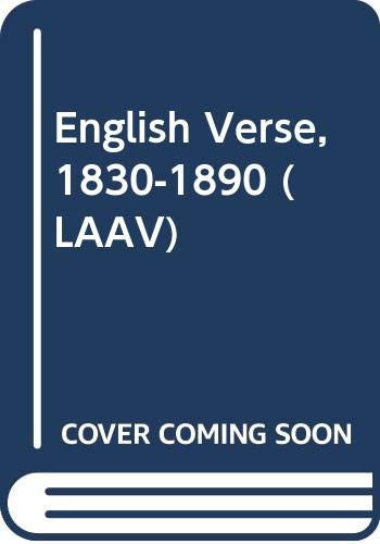 English Verse, 1830-1890