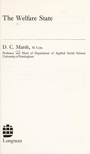 The welfare state (Aspects of modern sociology, the social structure of modern Britain)