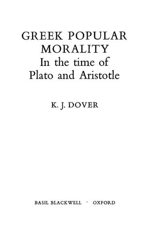 Greek Popular Morality in the Time of Plato and Aristotle