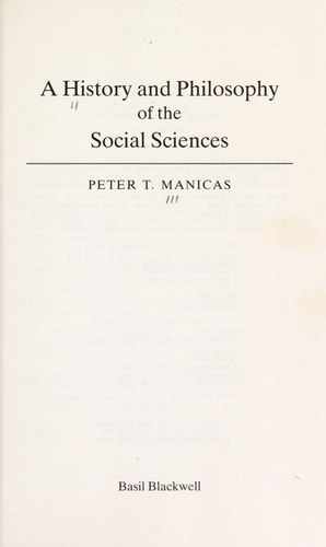 A History and Philosophy of the Social Sciences