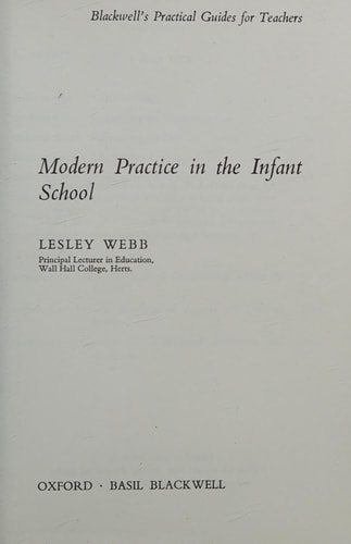 Modern Practice in the Infant School