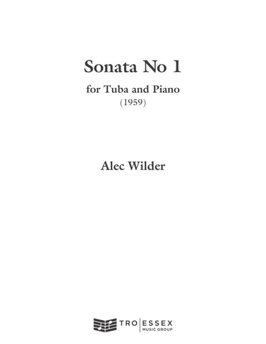 Sonata for Tuba and Piano (1959) Tuba (B. C. )