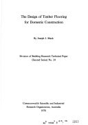 The design of timber flooring for domestic construction